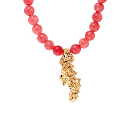 HOLLY JUNE Колье Gold Coral Necklace - Pink