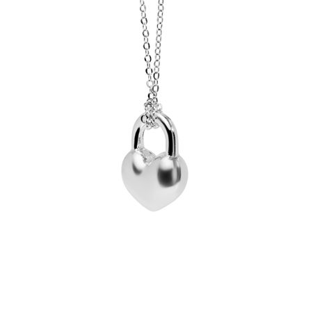 HOLLY JUNE Колье Heart Lock Necklace - Silver