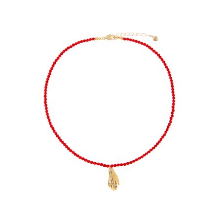 HOLLY JUNE Колье Gold Hand Coral Necklace