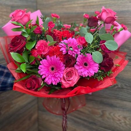 Букет живых цветов ЦВЕТЫ ДЛЯ ВАС Букет Сборный 45х50 см лоток вертикальный 3отд maxi plus для бумаг 240мм сетчатый сборный черн