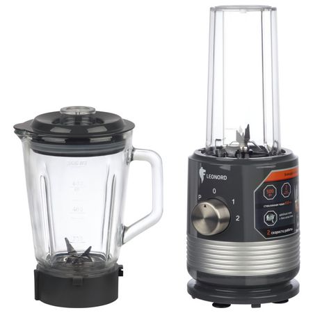 блендер LEONORD LE-1765 500Вт чаша 0,8л + портативный стакан черный