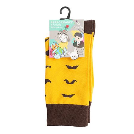 Носки OEMEN Носки унисекс PM407 жёлтый/коричневый текстовыделитель pentel twin checker двухсторонний жёлтый салатовый