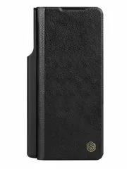 Чехол-накладка Nillkin Qin Pro Leather Stylus Pen для Samsung Galaxy Z Fold7 искусственная кожа (черный)