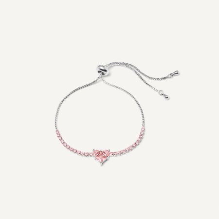 DÉJÀ VU Браслет Mini Broken Frozen Pink Heart Bracelet - Silver o vistica the museum of broken relationships