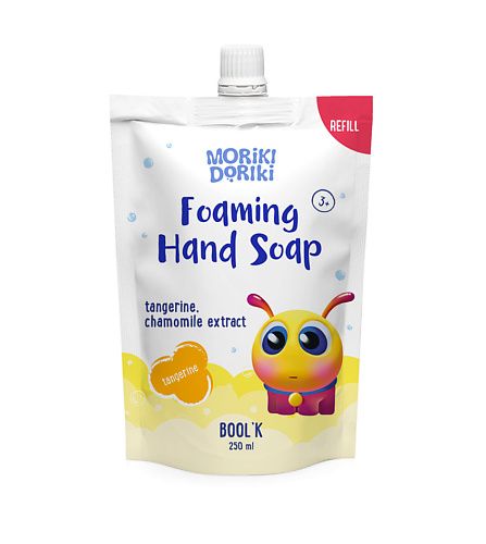 Мыло жидкое MORIKI DORIKI Пенка для рук очищающая с запахом мандарина, рефилл BOOL'K