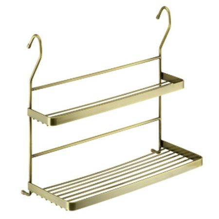 полка двухъярусная для рейлинга TODELIA 340х150х303мм античная бронза