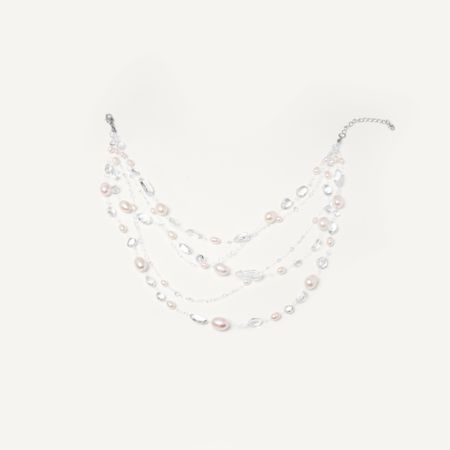 HOLLY JUNE Колье Drops And Pearls Layered Necklace
