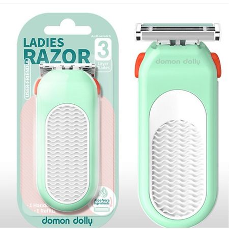Станок для бритья DOMON DOLLY Бритва Kiwi для зоны бикини,3 лезвия. Станок и 1 сменная кассета