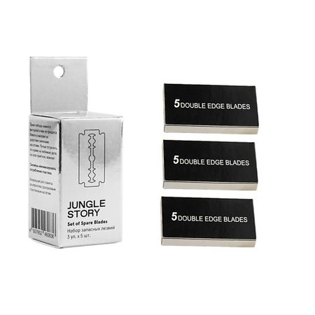 Кассета для станка JUNGLE STORY Набор лезвий запасных острых для т-образного бритвенного станка