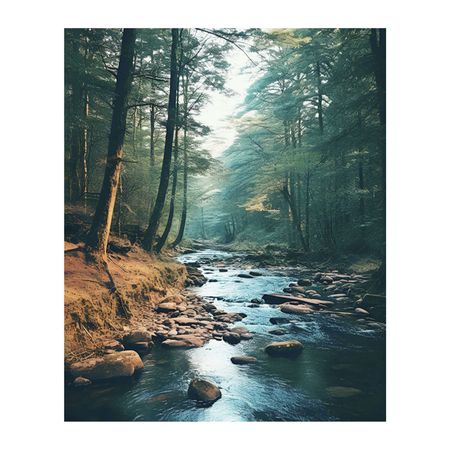 картина на холсте Речные изгибы 400х500мм