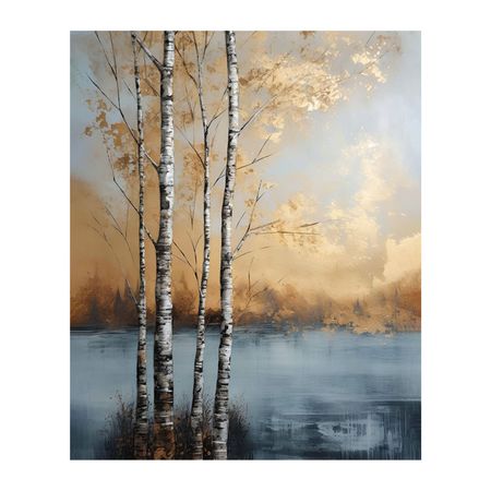 картина на холсте Золотая роща 2 400х500мм