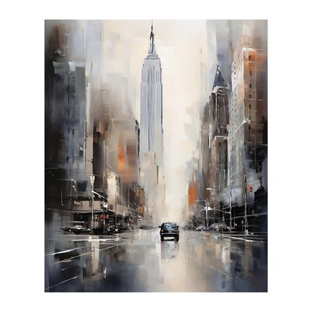 картина на холсте Городская живопись 2 400х500мм