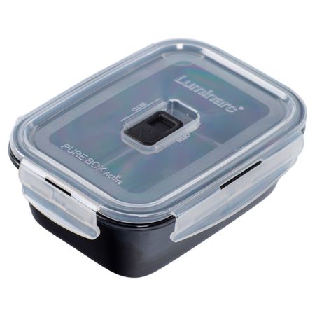 контейнер для продуктов LUMINARC Black Box 0,82мл 18,8х14,4х7,4см 4 замка прямоугольный стекло, плас