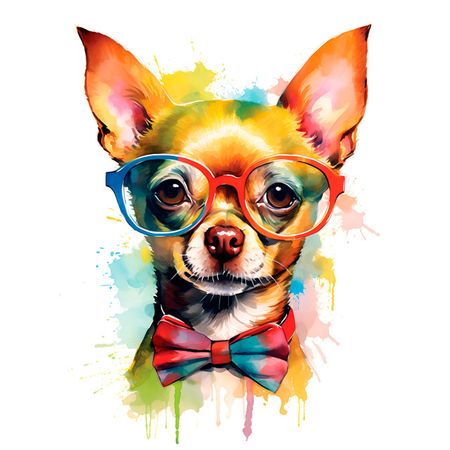 картина на холсте Акварельный чихуахуа 400х500мм картина по номера на холсте тм lori лагуна в тайланде 40х50см