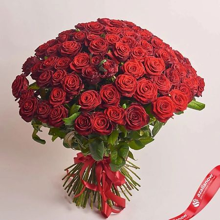 Букет живых цветов AZALIANOW ЦВЕТЫ. ПОДАРКИ. ДЕКОР Букет из 101 красной розы, 40 см