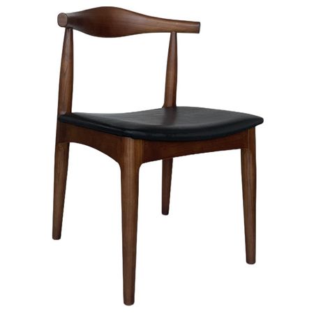 стул BUFF 490x460x760мм дерево/искусственная кожа черный/коричневый