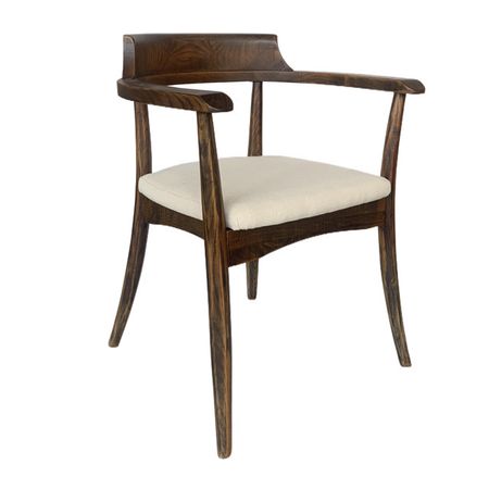 стул ELBO 500x480x770мм дерево/ткань белый/коричневый