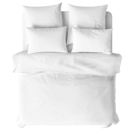 постельное белье дуэт VEROSSA Stripe сатин-страйп 4 нав.50x70см и 70x70см белое, арт.929800