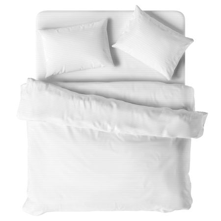 постельное белье 1,5сп VEROSSA Stripe сатин-страйп 2 нав.70x70см белое, арт.929775