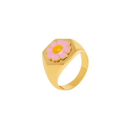 WILHELMINA GARCIA Кольцо Gold Pink Daisy Ring kami garcia margaret stohl dangerous deception