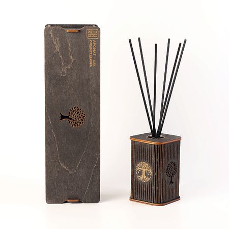 Аромадиффузор ДИКО ДИФФУЗОР АРОМАТИЧЕСКИЙ - аромат Амбра и Кожа. В кейсе из дерева