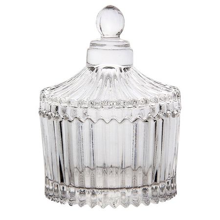 емкость КОРАЛЛ 6,5х9 см с крышкой стекло стакан с крышкой и ободком стекло 350мл 12 3307032569 1