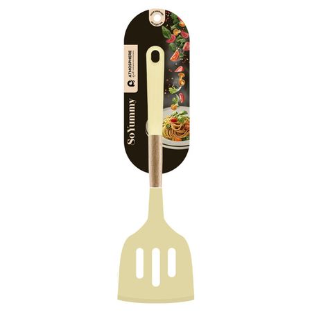 лопатка ATMOSPHERE FreshCook 31,5см с прорезями силикон, бук