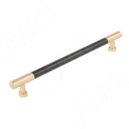Ручка-рейлинг 256мм черный матовый/латунь (WMN.884.256.N46C)