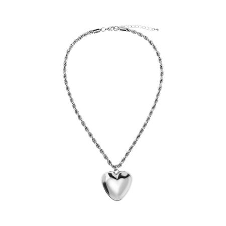 FREE FORM Колье Silver Big Heart Necklace