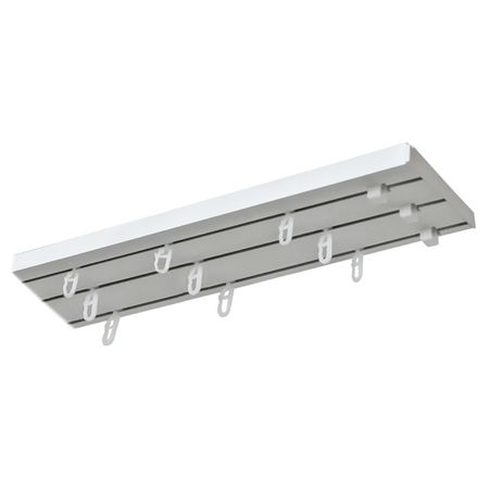 карниз 3-рядный потолочный пластмассовый 250см белый, арт.09.03.158.250