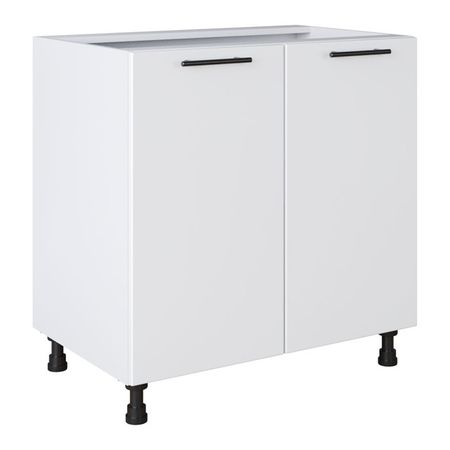 кухонный шкаф напольный Белый лед 820х800х504мм 2 двери МДФ/ЛДСП