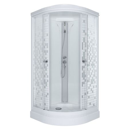 кабина душевая TRITON Стандарт мозаика 100х100см низкий поддон