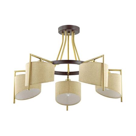 люстра Lumion Karen 3750/5C 5 х E14 х 40 Вт коричневая брелок улитка коричневая текстиль 14см 14 1644 202505 t40