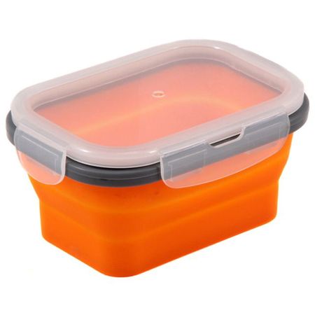 контейнер для продуктов MALLONY Migliore 0,35л 13x9,5x6,5см 4 замка прямоугольный складной пластик,