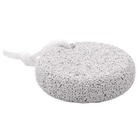 пемза педикюрная KAIZER круглая с веревкой натуральный камень