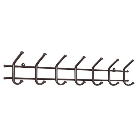 вешалка настенная Норма 7 крючков 675х80х165мм коричневая