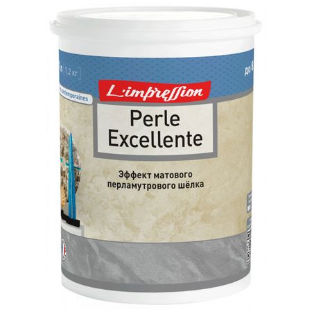 покрытие декоративное LIMPRESSION Perle excellente с эффектом матового шёлка 1л, арт.150-458