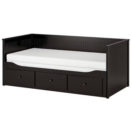 кровать с ящиками Кантри 800х2000мм сосна черный