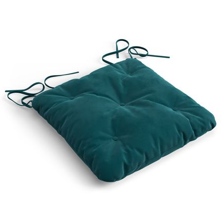 подушка для стула Дженни 380х420х50мм велюр Velutto 20 изумрудный