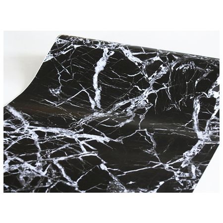 пленка самокл. Deluxe Standart 45смх2м мрамор черный, арт.8021404