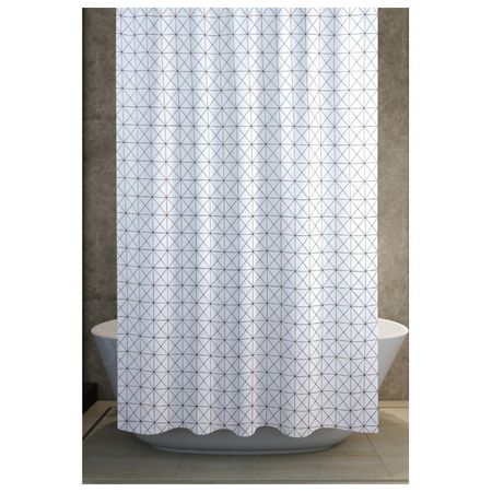 занавеска для ванной Даймонд 180х200 полиэстер белая