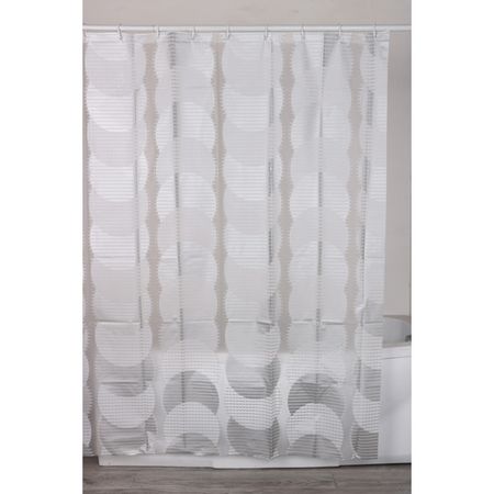 занавеска для ванной OFELIS Hantverk 180х180см PEVA белая