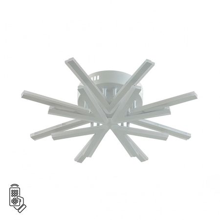 люстра потолочная светодиодная LUMION Ledio LED с ПДУ 65Вт 3000/6000К металл акрил белый