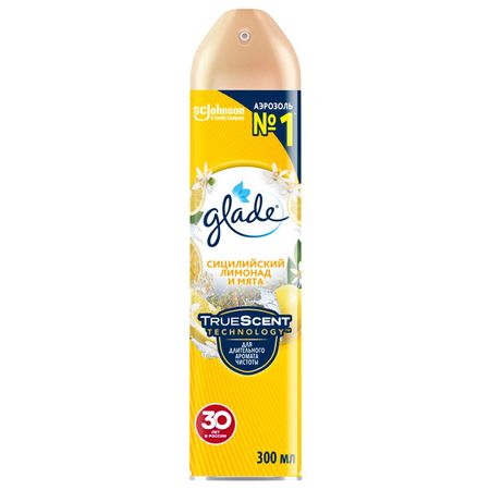 освежитель воздуха GLADE Сицилийский лимонад и мята 300мл аэрозоль