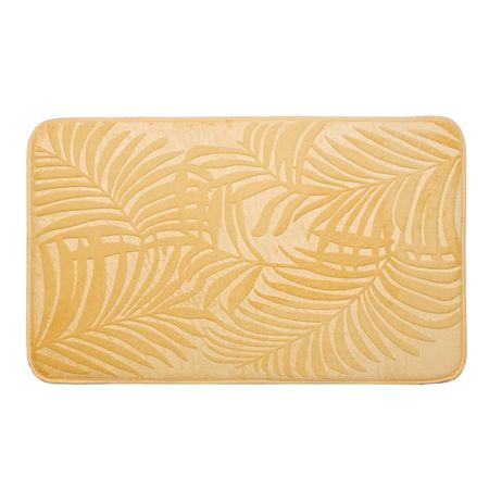 коврик для ванной VITARTA Листья 50х80см желтый