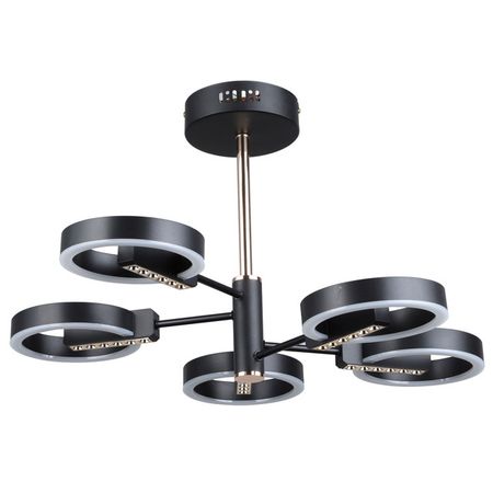 люстра потолочная светодиодная DECITY Драйв 50Втх2 LED металл акрил черный валерий георгиевич попов вадим попов в попов орбитальный драйв