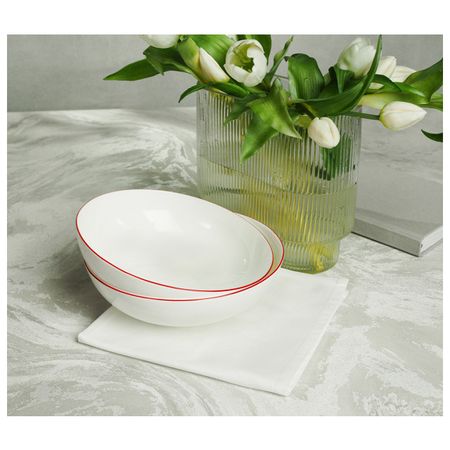 набор тарелок STENOVA HOME Symbol 2шт. 18,5см глубокие фарфор красная отводка кружка это питер детка красный зонт 50мл белая фарфор