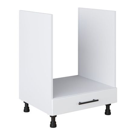 кухонный шкаф напольный для духовки Белый лед 820х600х504мм 1 ящик МДФ/ЛДСП