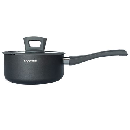 ковш ESPRADO Frontera Gris 1,5л 16см антипр.покр. алюминий стеклянная крышка индукция