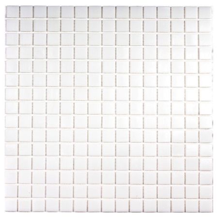 мозаика стеклянная BONAPARTE Simple White 32,7х32,7х0,4 (на бумаге) белая 20 шт. в уп.